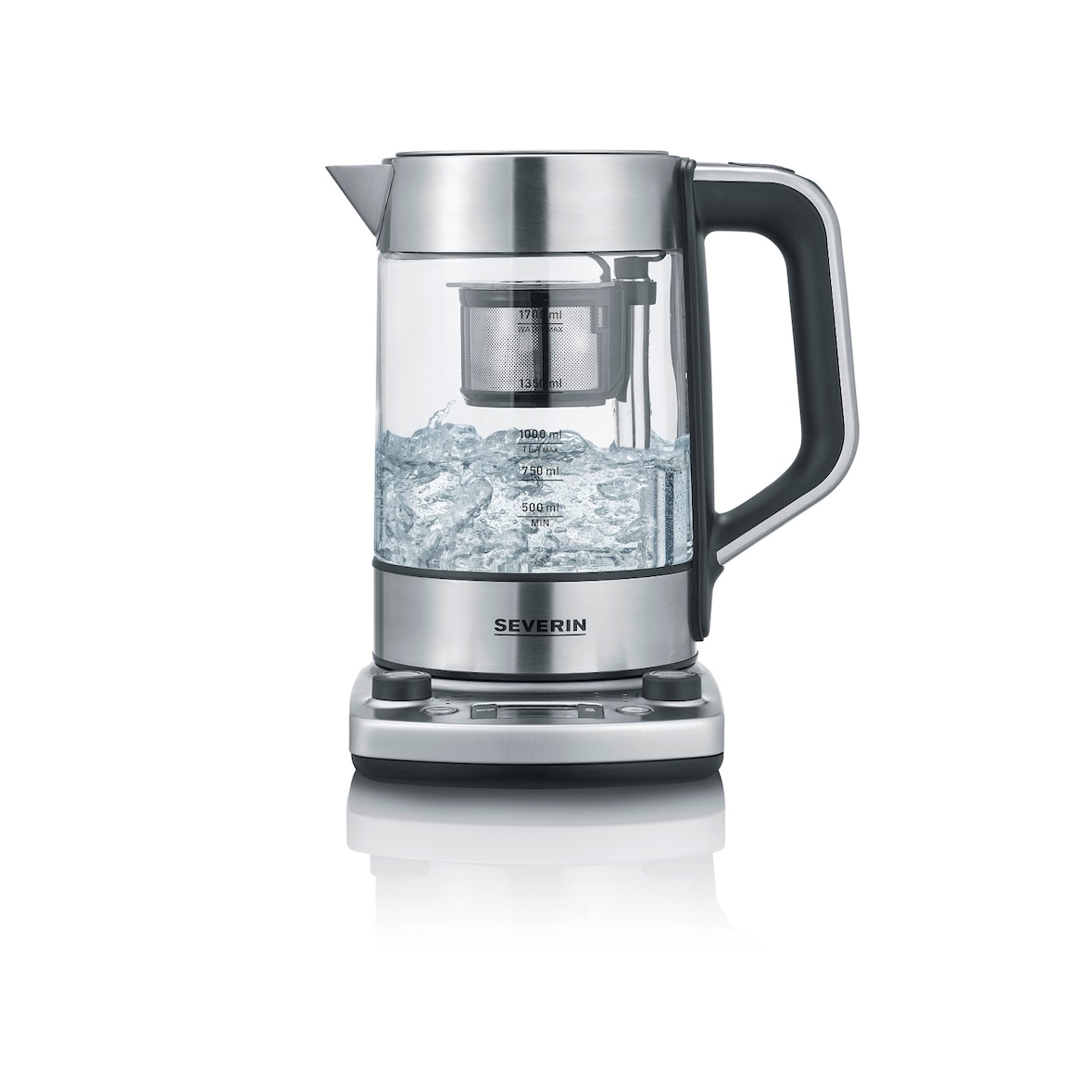 SEVERIN Glazen water/theekoker, 1.5 l., multi.temp., en lift