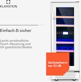 thumbnail of Klarstein Vinovilla 17 Built-In Duo Zweizonen-Weinkühlschrank 53l 17 Fl. 3-Farben Glastür Weißes Glas