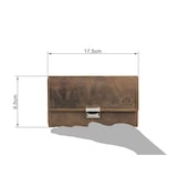 thumbnail of Greenburry Kellnerbörse Leder Kellnergeldbörse Bedienungsbörse Geldbörse Taxibörse braun antik 3-fach Leiterschloss 6 Scheinfächer 1785A-25