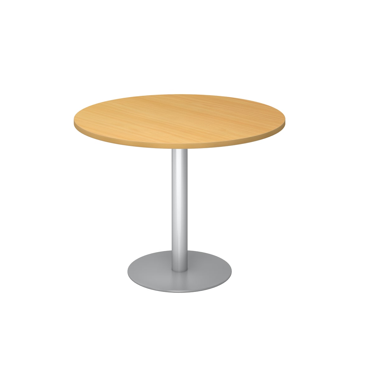 Hammerbacher-Besprechungstisch 100cm rund Buche/Silber-VSTF10/6/S