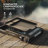 thumbnail of EVOCAMP Gaskocher 1-flammig mit Grillplatte BBQ inkl. Tragekoffer für 227g Gaskartuschen – Ideal für Kochen unterwegs