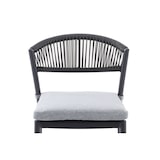 thumbnail of METRO Professional Chaise de bar TRACE II, acier / rotin PE / polyester, 105 x 54 x 62 cm, empilable, coussin inclus, gris foncé