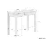 thumbnail of Schreibtisch Laptoptisch Beistelltisch Schmaler Esstisch 100x45 Kiefer Natur V-90.70-55A100x45