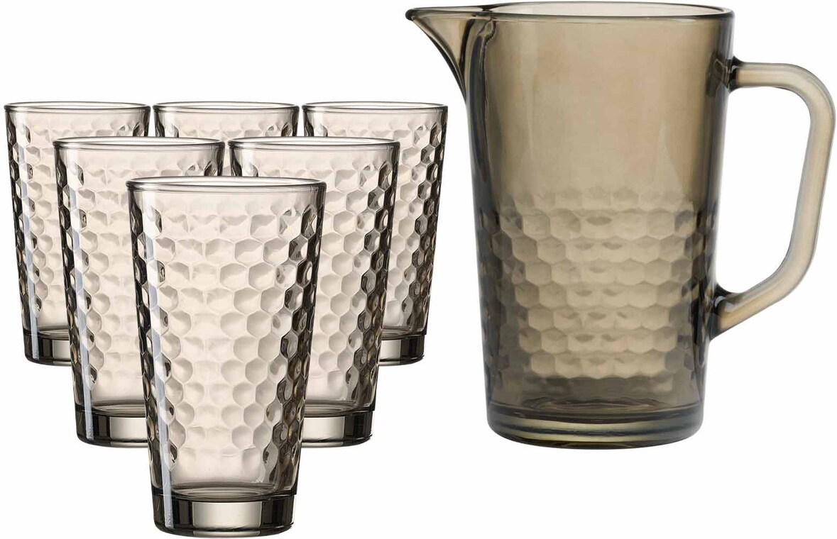Ritzenhoff & Breker Favo Krug- und Longdrinkglasset 7-teilig braun