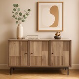 thumbnail of SIT Möbel Sideboard mit 3 Türen | Mango natur, Metallgestell schwarz | B 130 x T 40 x H 80 cm | 20003-01