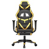 thumbnail of vidaXL Gaming-Stuhl mit Fußstütze Schwarz und Golden Kunstleder
