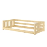 thumbnail of Niedriges Kinderbett Bodenbett 90x200 Kiefer massiv Zubehör wählbar V-60.28-09 Rollrost inkl.