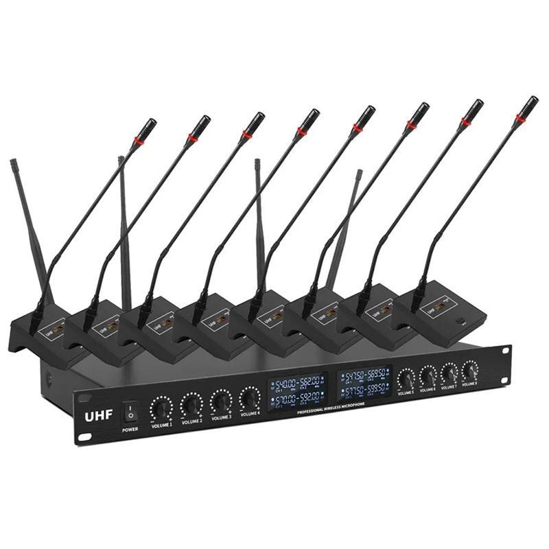 Système Microphone Sans Fil 8 Canaux Pour Conférences Haute Qualité Audio YONIS