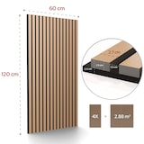 thumbnail of Arebos Quercia Pannelli Acustici 120x60 cm, set da 4, effetto legno, facili da montare e tagliare, design moderno per pareti e soffitti.