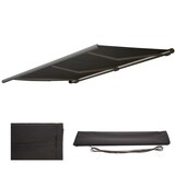 thumbnail of Ersatz-Bezug für Markise T123, Vollkassette Ersatzbezug Sonnenschutz 4,5x3m ~ Polyester anthrazit