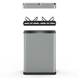 thumbnail of Kitchen Move Papelera de reciclaje 2x30L TALLIN inox open top Acero inoxidable Plata