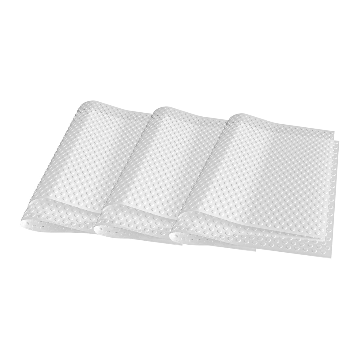 Intirilife 6x Kühlschrankmatten Anti-Bakteriell in Transparente - 45 x 30 cm - Rutschfeste Schubladen Matte Einsatz für Kühlschrank