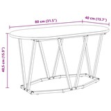 thumbnail of vidaXL Couchtisch Artisan-Eiche 80 x 40 x 40.5 cm Sperrholz und Metall