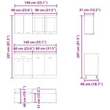 thumbnail of vidaXL 4-tlg. Küchenschrank-Set Lyon Altholz-Optik Holzwerkstoff