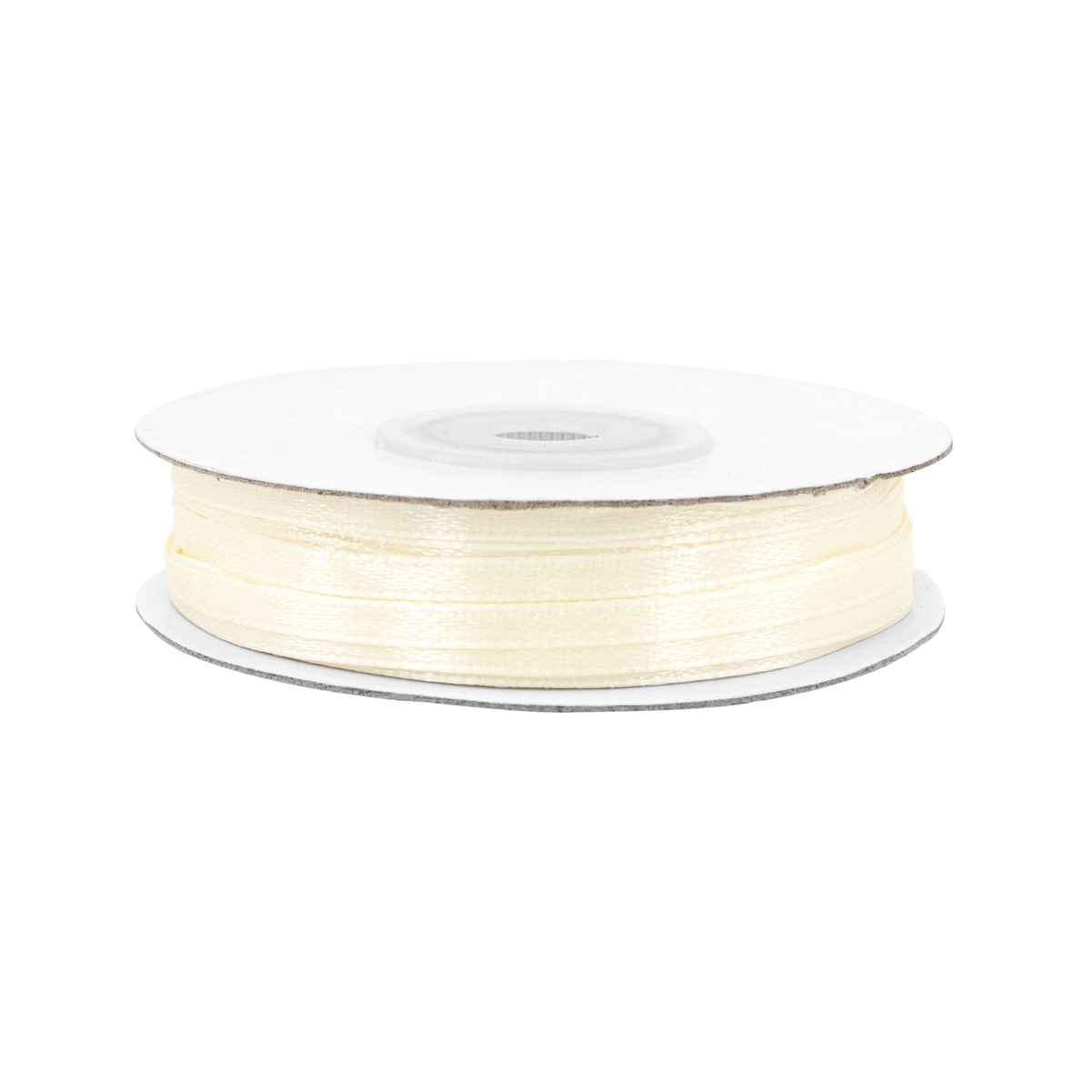 3mm Satinband 50m Schleifenband Geschenkband Dekoband Schmales Stoffband Creme