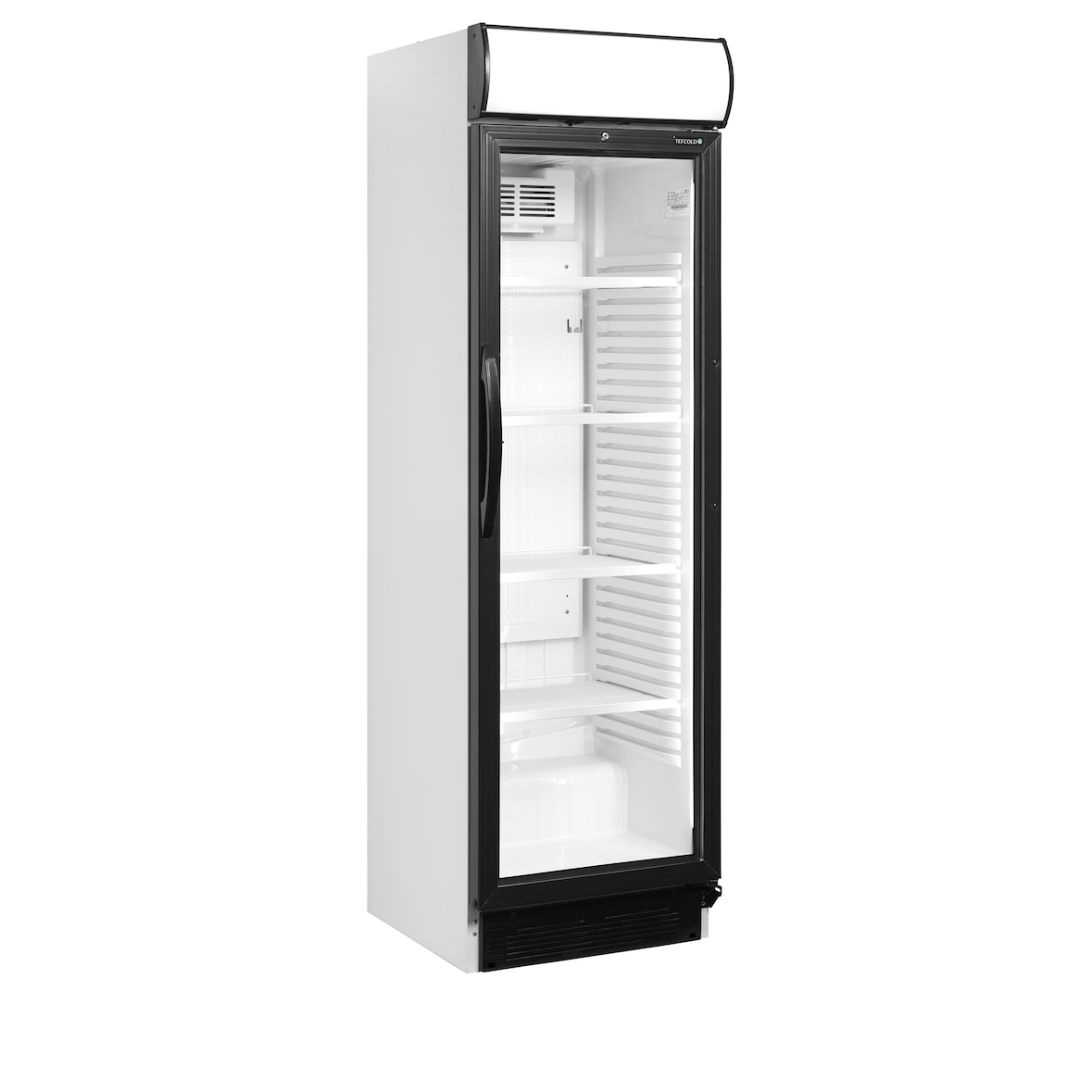 TEFCOLD Enfriador de botellas, acero y vidrio, 595 x 640 x 1980 mm, refrigeración profesional, Blanco