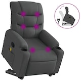 thumbnail of vidaXL Massagesessel mit Aufstehhilfe Dunkelgrau Stoff