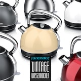 thumbnail of Arendo Wasserkocher 1,7 l, 2200 W, Edelstahl, Retro Style, Vintage, Überhitzungs & Trockenkochschutz, weiß