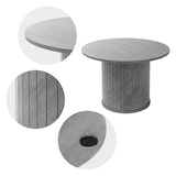 thumbnail of ML-Design Couchtisch rund Ø60x40 cm, Betonoptik Grau, Wohnzimmertisch mit überstehender Tischplatte, moderner Beistelltisch