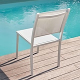 thumbnail of Chaise de terrasse aluminium et textilène blanc