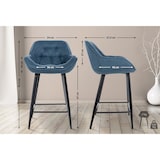 thumbnail of Tabouret de bar Gibson avec Pieds en Métal Bleu/Tissu