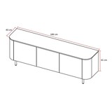 thumbnail of Meuble TV moderne 180 cm coloris cachemire Horizo