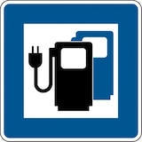 thumbnail of Dreifke® Verkehrszeichen - Ladestation für Elektrofahrzeuge, Zeichen 365-65 | Alu 2 mm, RA1 | 600x600 mm