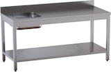 thumbnail of vaiotec werktafel met kast / 2 schuifdeuren & opstaande rand, 1200 x 600 mm