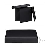 thumbnail of Relaxdays Faltbarer Sitzhocker, Sitzcube mit Stauraum u. Deckel, Fußablage, Sitzwürfel aus Kunstleder, 38x38 cm, schwarz