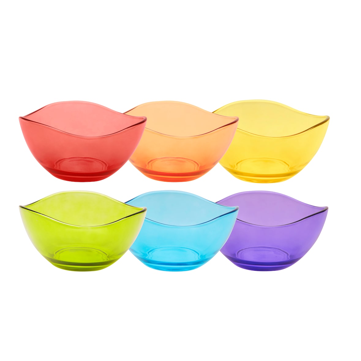 Excelsa set 6 coppette Copenaghen vetro 12x6x12 cm multicolore