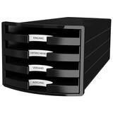 thumbnail of HAN Schubladen-Set PS (Polystyrol) Schwarz 4 Schübe 28 x 36,7 x 23,5 cm DIN A4