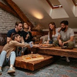 thumbnail of Relaxdays Snackschalen Set, mit Serviertablett, Bambus, 6 Schälchen, für Chips, Nüsse & Süßigkeiten, Servierset, natur