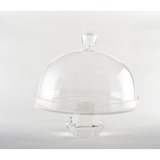 thumbnail of Cloche à gâteaux sur pied diamant en verre