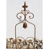 thumbnail of Rankhilfe mit Glocke 120697 Rankgitter aus Metall H-93 cm B-21 cm Kletterhilfe