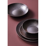 thumbnail of Palmer Flache Teller-Set Ruston, 4 x FrühStücksteller aus Steinzeug Ø 22 cm, Teller dunkelbraun, spülmaschinenfest - Modernes Steinzeug