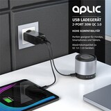 thumbnail of Aplic USB-Ladegerät 3000 mA, 2-Port, 30W, Quick Charge 3.0 (QC 3.0) Schnelladefunktion