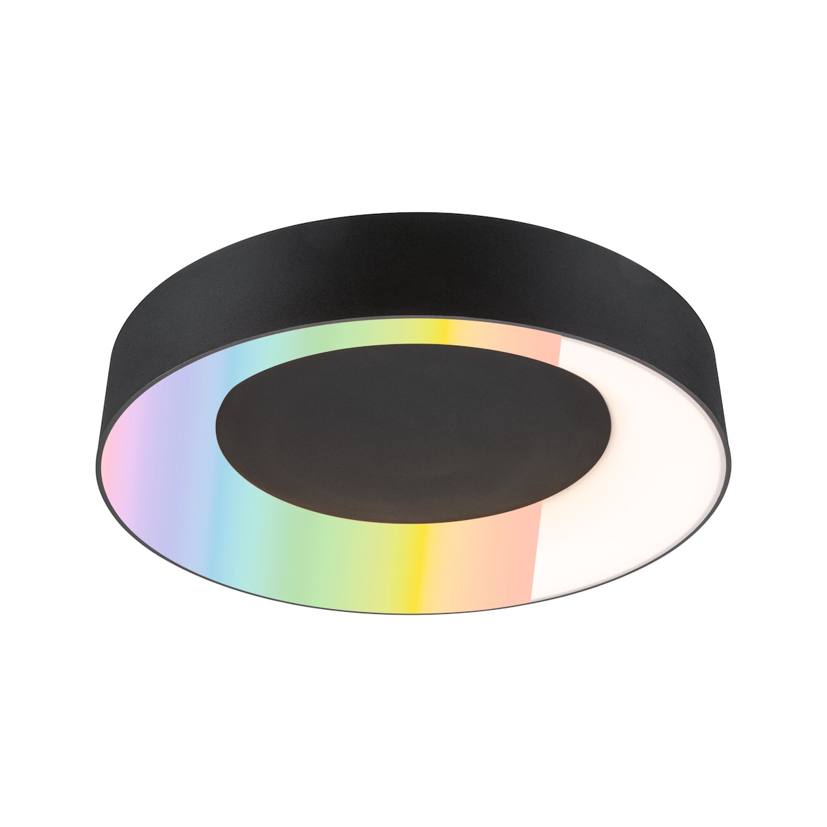 Paulmann Plafonnier LED Smart Home Zigbee 3.0 Casca IP44  RGBW+ 1750lm 230V 20W gradable Noir mat 75416