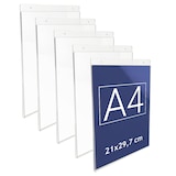thumbnail of Danieli Store | Soporte para cartel de pared en metacrilato con agujeros para ser fijado | Expositor para avisos de pared | (5 Unidades A4 Vertical)