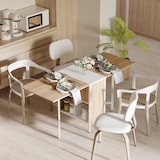 thumbnail of Mesa de Comedor Plegable en 3 Formas con Estantes para Cocina Salón 169x60x75cm