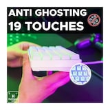 thumbnail of Clavier de jeux - the g-lab - keyz-hydrogen-w/fr - membrane 60 blanc