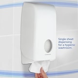 thumbnail of Distributeur de papier toilette plié Aquarius 6946 - 1 x distributeur blanc de papier toilette feuille à feuille