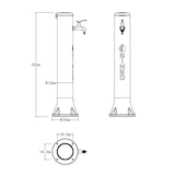 thumbnail of Schwarzer Gartenbrunnen Modell Triton mit Vorrüstung für Schnellanschluss Gartenschlauch. Durchmesser 15 Cm Höhe 100 Cm.