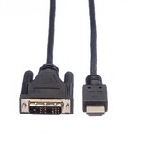 thumbnail of ROLINE Monitorkabel DVI (18+1) - HDMI, M/M, zwart, 1 m
