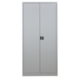 thumbnail of PROREGAL Flügeltürenschrank Badger | 4 Fachböden | Eurolock Griff Sockel | HxBxT 195x92x42 cm | Grau | Lackiert