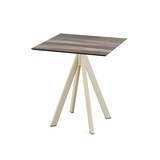 thumbnail of Infinity Terrassentisch Sand gestell + Tropical Wood HPL 70x70 cm