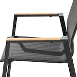 thumbnail of METRO PROFESSIONAL Silla de exterior con reposabrazos en madera, aluminio/tejido sintético, negro