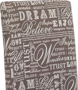 thumbnail of Esszimmerstuhl klassisch und zeitlos | HxBxT 90x43x56cm | Sitzhöhe 45cm | Stoff/Textil | dunkle Beine | Schriftzug Grau | Küchenstuhl Stuhl