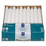 thumbnail of METRO Professional Candele da tavola, paraffina, 2,15 x 18 cm, circa 6 ore, bianco, 30 pezzi