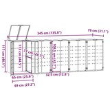 thumbnail of Mülltonnenbox GORILO für 5 Tonnen Grau 345x79x117 cm Stahl | Mülltonnenverkleidung 5er Mülltonnenhaus
