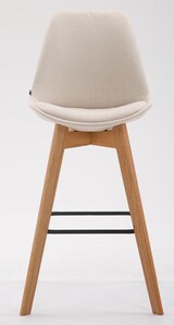 thumbnail of 2er Set Barhocker GIKAR - Stoff Creme 48x56x112 cm | Barstuhl Mit Lehne Tresenhocker Tresenstuhl Kneipenhocker Kneipenstuhl